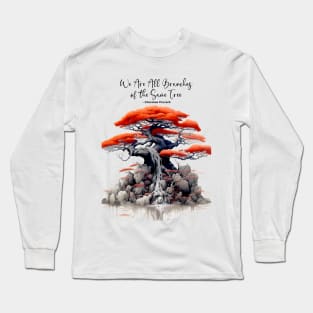 Native American Heritage Month: "We Are All Branches of the Same Tree" - Cherokee Proverb on a light background Long Sleeve T-Shirt